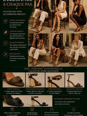 Women’s Dress Sandals with Gold Heel - Chic Feminine Style